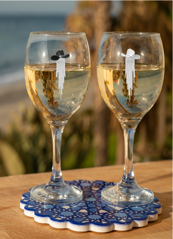 NEW- Cowgirl Chic Hat Tipsy Sips! "Magnetic Bling for your Wine Glass"