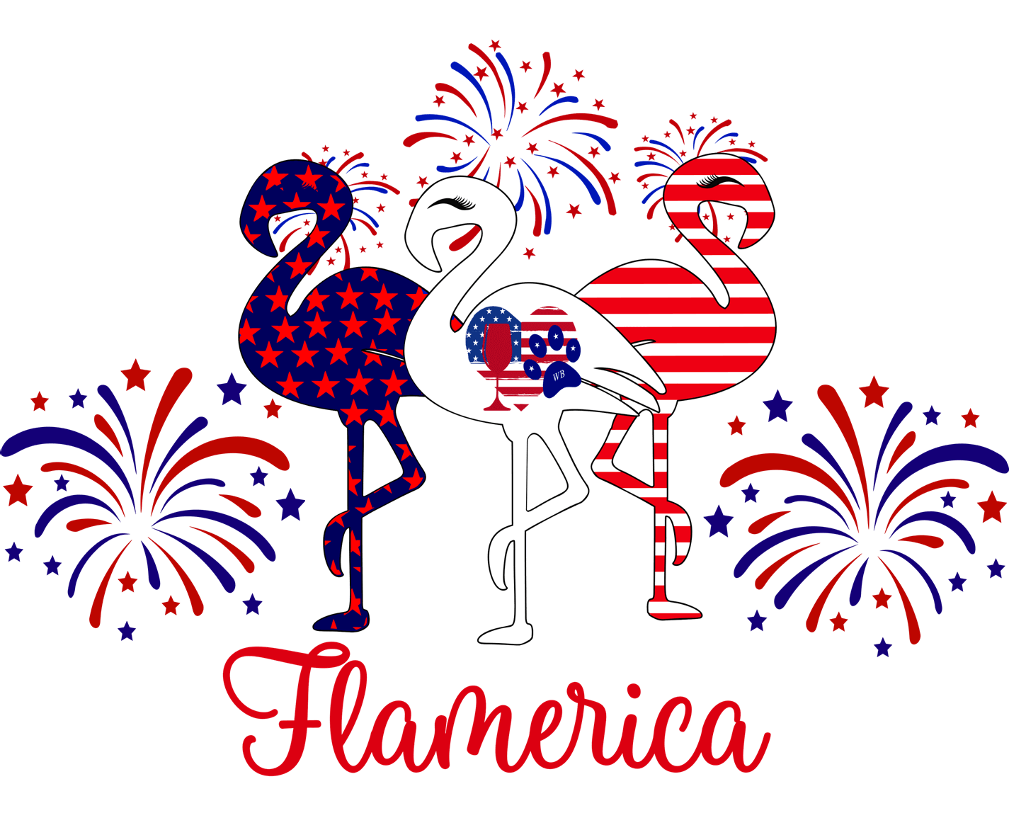 Flamerica Bling Stem or Stemless Wine Glasses-Choose your color-4th of July
