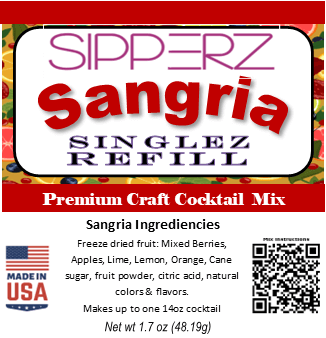 WB Singles Tubes & Re-Sipz Refill Craft Cocktail Mixes-Choose Flavors