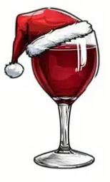 NEW- Wine Glass wearing a Christmas Hat Holiday Tipsy Sips! "Magnetic Bling for your Wine Glass"