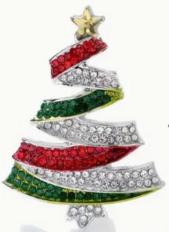 NEW- Christmas Tree Swish Holiday Tipsy Sips! "Magnetic Bling for your Wine Glass"