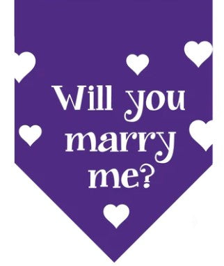 Winey Bitches Co Will You Marry Me? Doggie Bandana