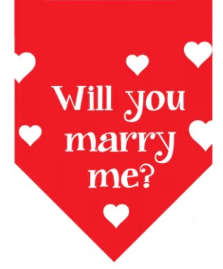Winey Bitches Co Will You Marry Me? Doggie Bandana
