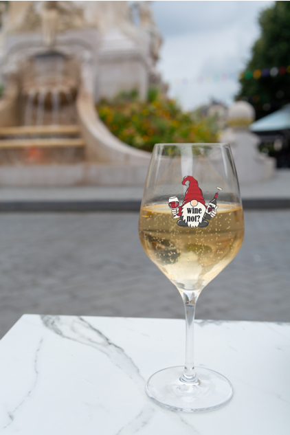 NEW- "Wine Not" Christmas Gnome Holiday Tipsy Sips! "Magnetic Bling for your Wine Glass" (Copy)