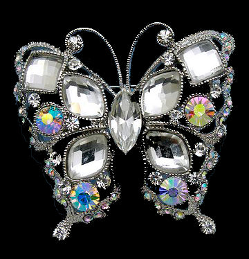 Winey Bitches Co Pink Butterfly Tipsy Sip "Magnetic Bling for your Wine Glass"