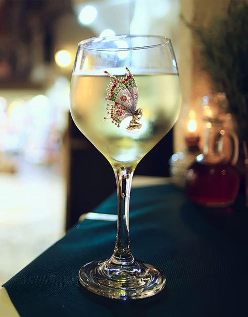 Winey Bitches Co Tipsy Sips- Praying Pixie "Magnetic Bling for your Wine Glass"