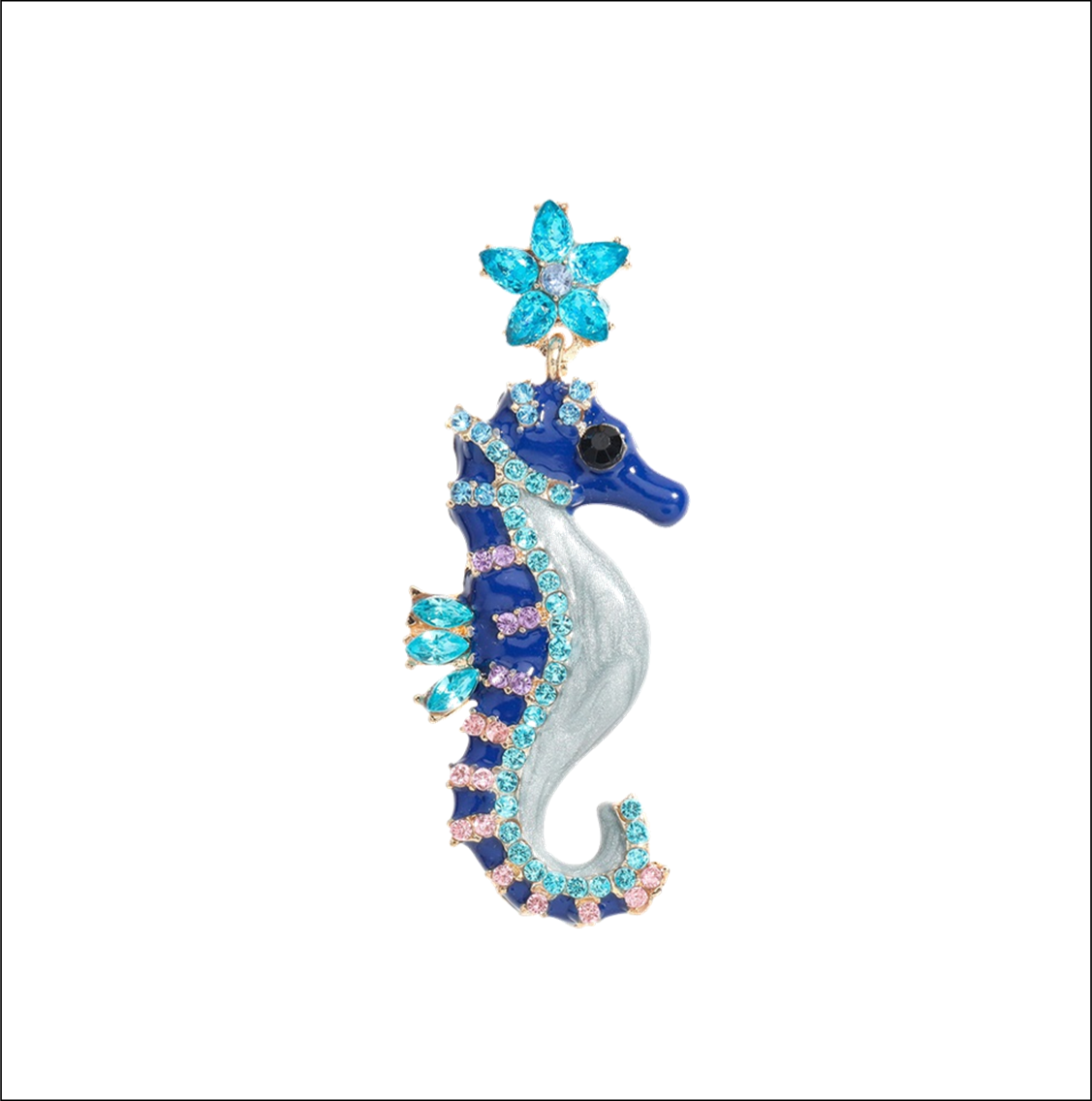 Winey Bitches Co Seahorses Tipsy Sip "Magnetic Bling for your Wine Glass"
