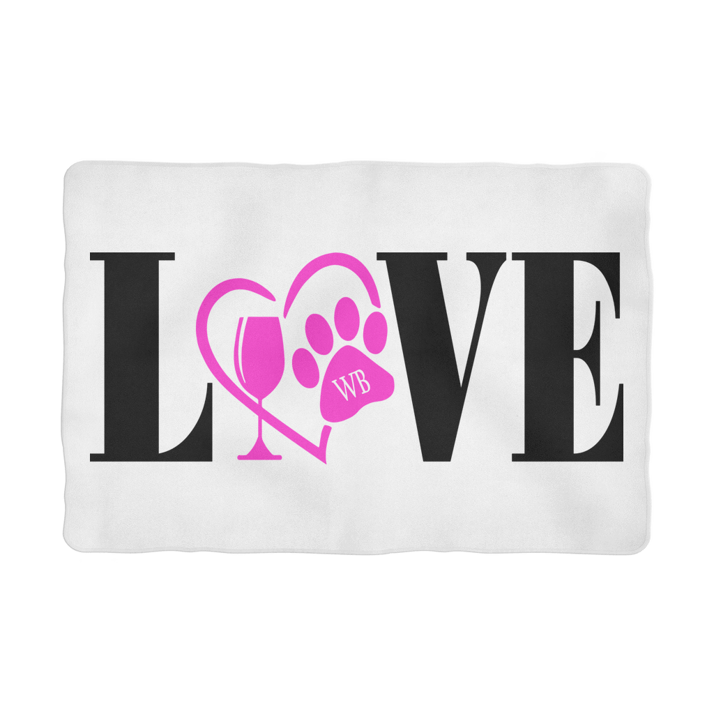 Accessories 27"X35" (70X90 cm) / 27"X35" WineyBitches.co "Love Paw"-Pet Blanket WineyBitchesCo