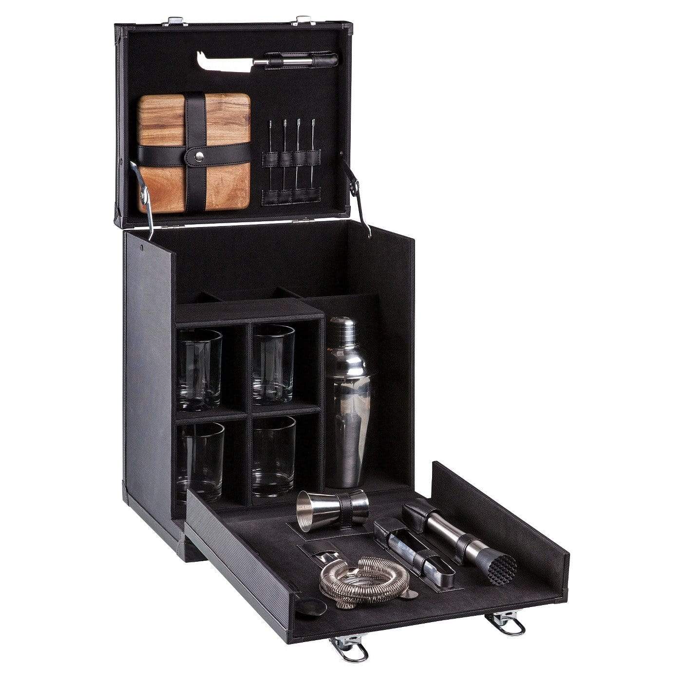 Winey Bitches Co PORTABLE HAMILTON TRAVEL BAR – BLACK - WineyBitches.Co - Winey Bitches