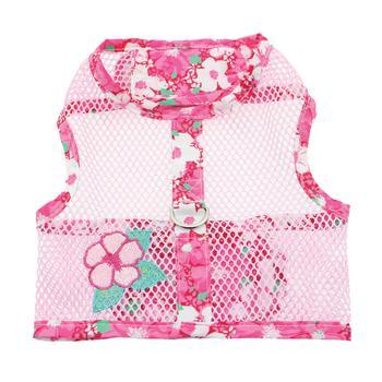 Cool Mesh Harness Hawaiian Hibiscus - Pink - Winey Bitches - Wine- Women- K9's