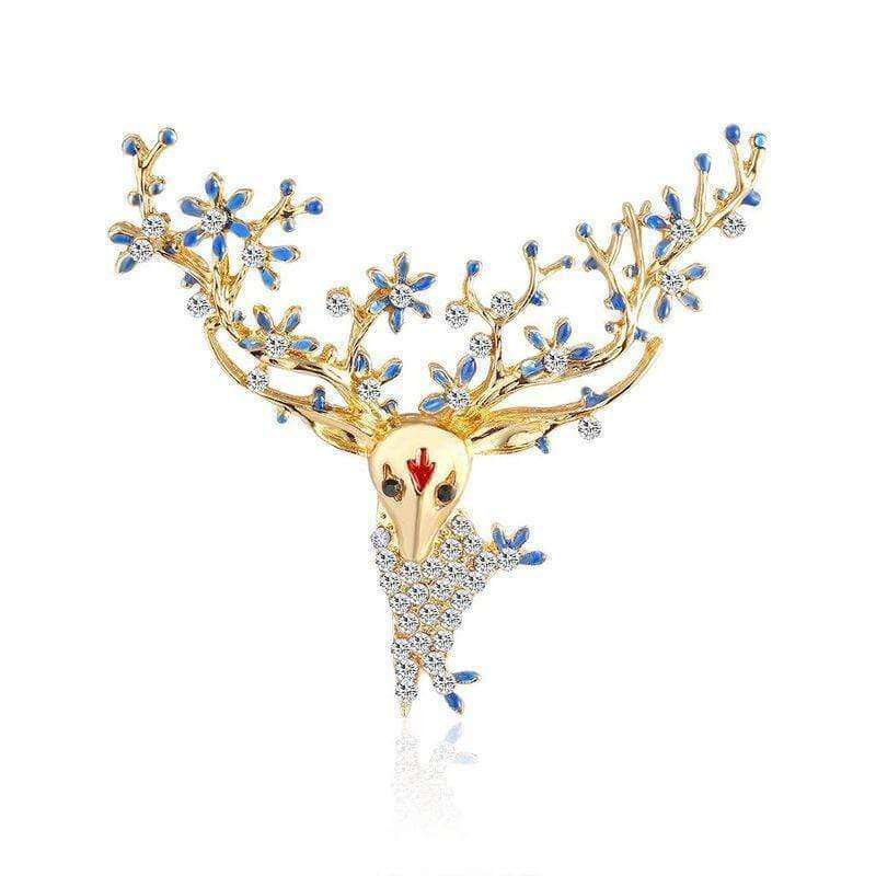 Drinkware Blue Winey Bitches Co Big Deer Antlers Holiday Tipsy Sips! "Magnetic Bling for your Wine Glass" WineyBitchesCo
