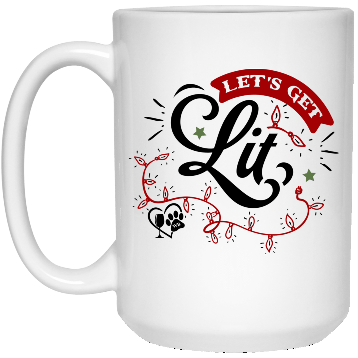 Drinkware White / One Size Winey Bitches Co Holiday 15 oz. White Mug WineyBitchesCo