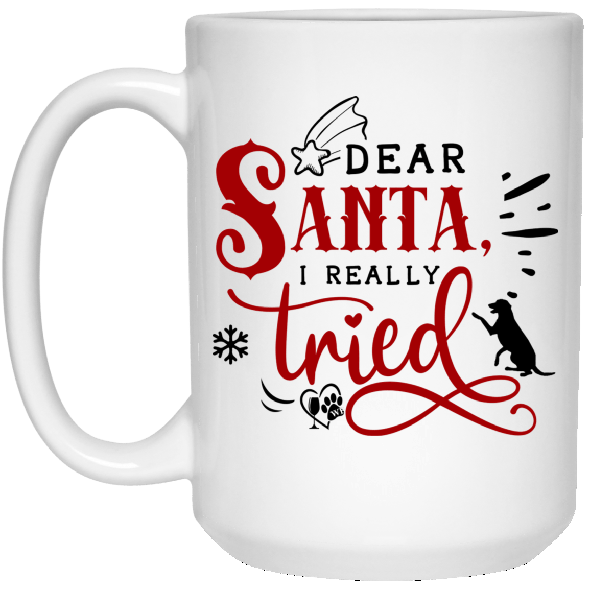 Drinkware White / One Size Winey Bitches Co Holiday 15 oz. White Mug WineyBitchesCo