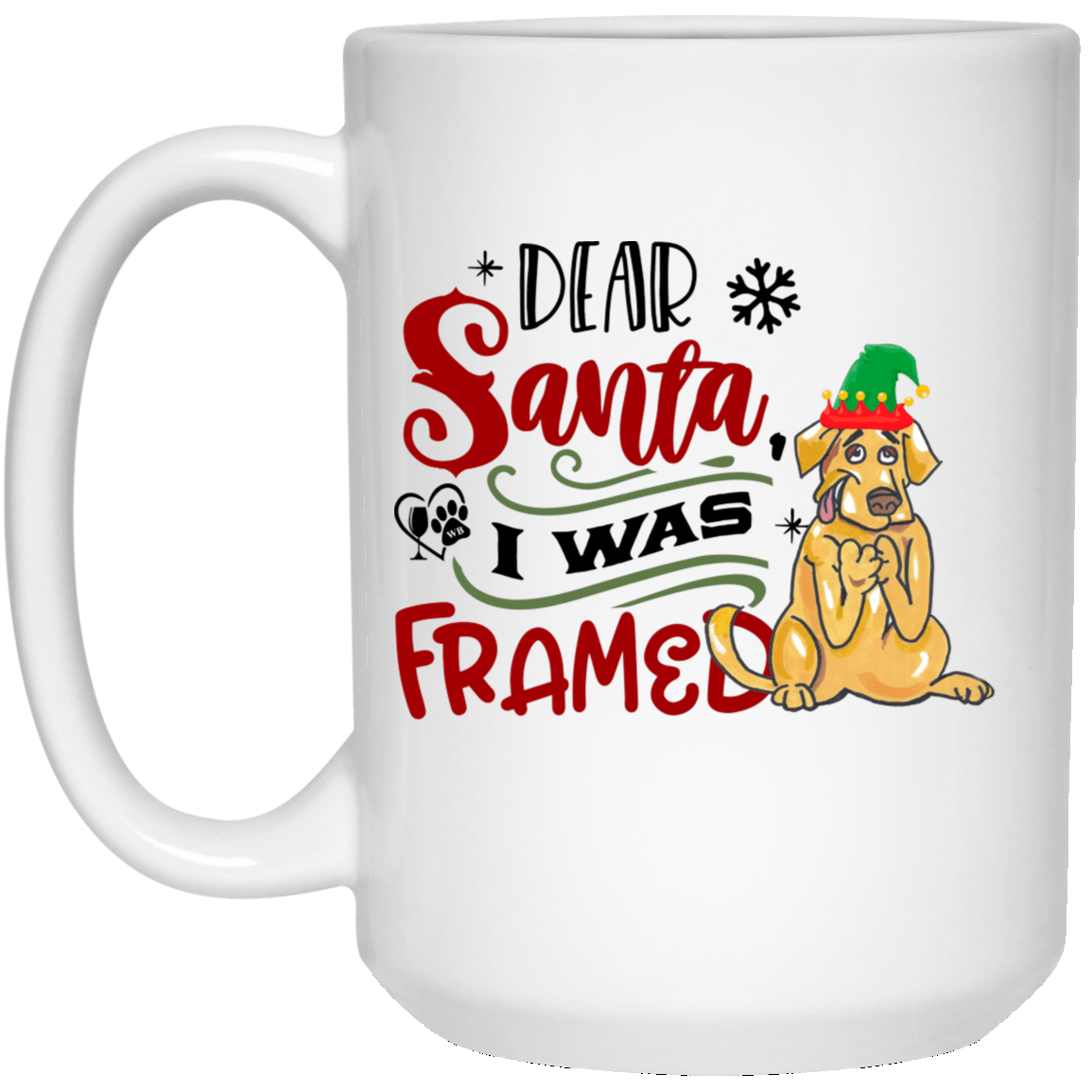 Drinkware White / One Size Winey Bitches Co Holiday 15 oz. White Mug WineyBitchesCo