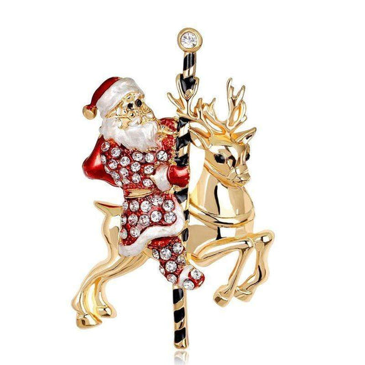 Drinkware Winey Bitches Co Santa's Carousel Tipsy Sip! "Magnetic Bling for your Wine Glass" WineyBitchesCo