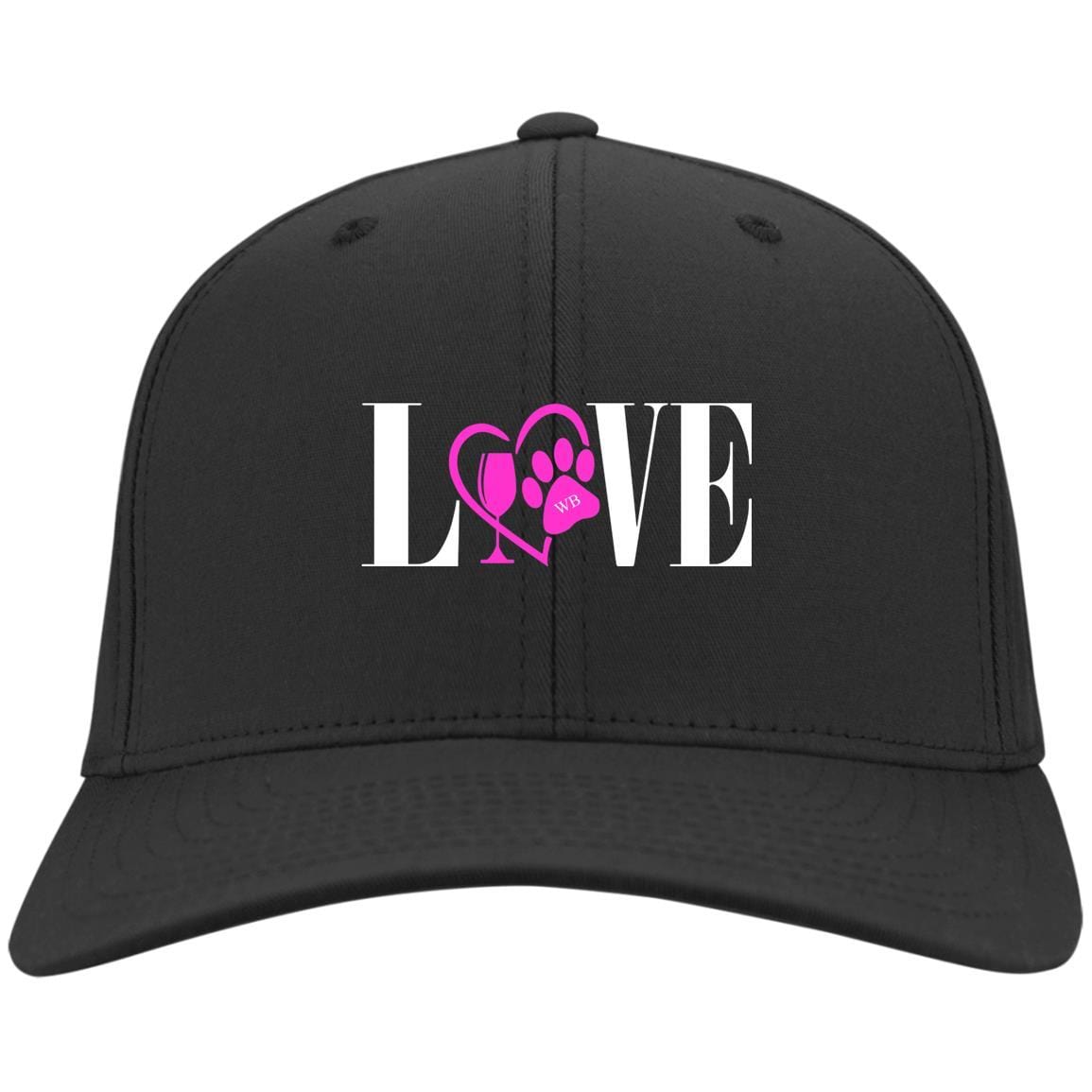 Hats Black / One Size Winey Bitches Co Love Embroidered Twill Cap (Wht Letters) WineyBitchesCo
