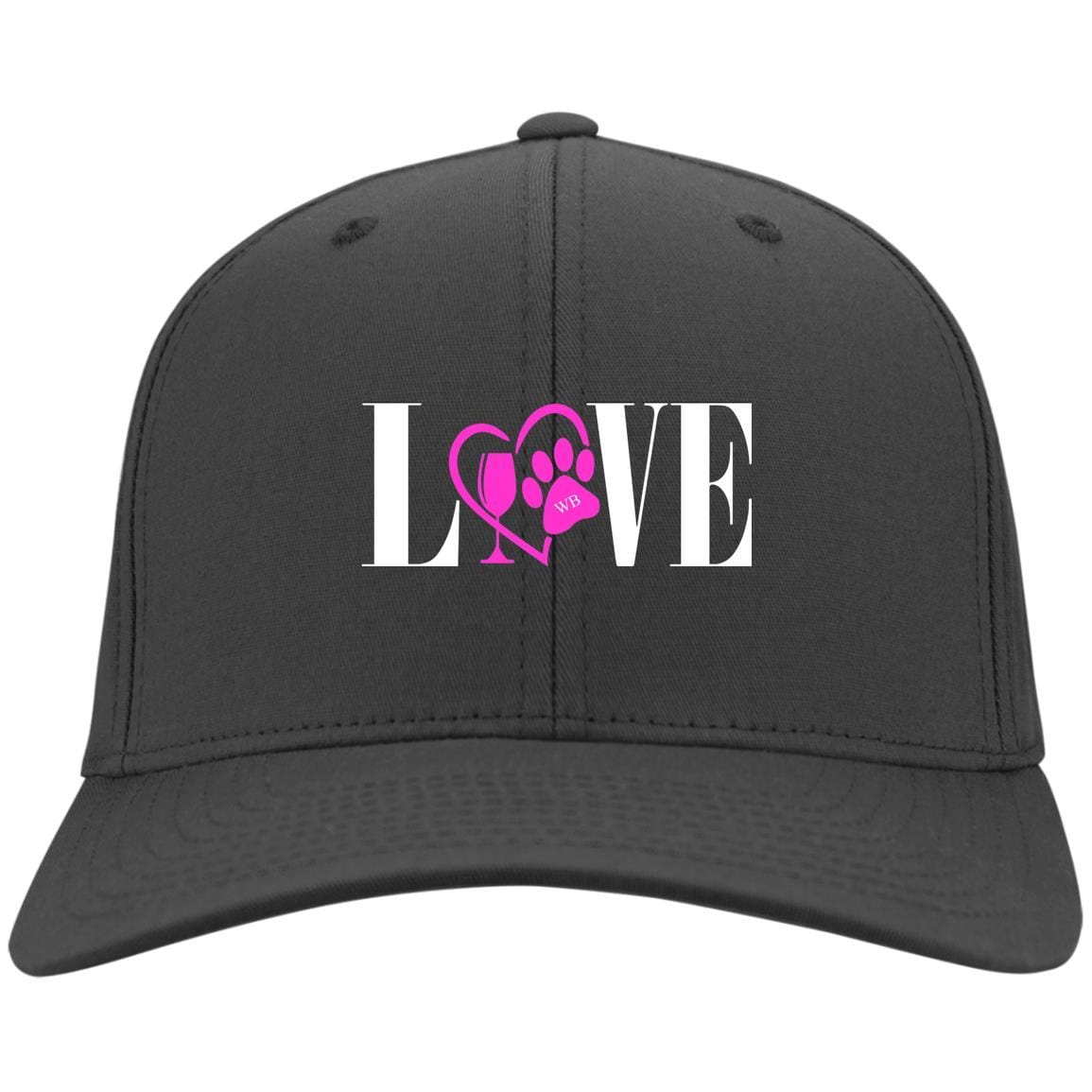 Hats Charcoal / One Size Winey Bitches Co Love Embroidered Twill Cap (Wht Letters) WineyBitchesCo