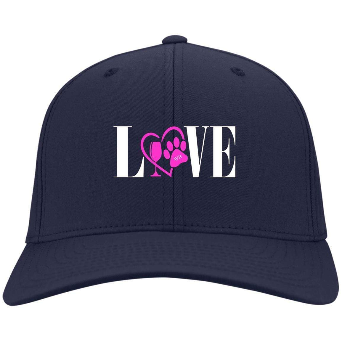 Hats Navy / One Size Winey Bitches Co Love Embroidered Twill Cap (Wht Letters) WineyBitchesCo