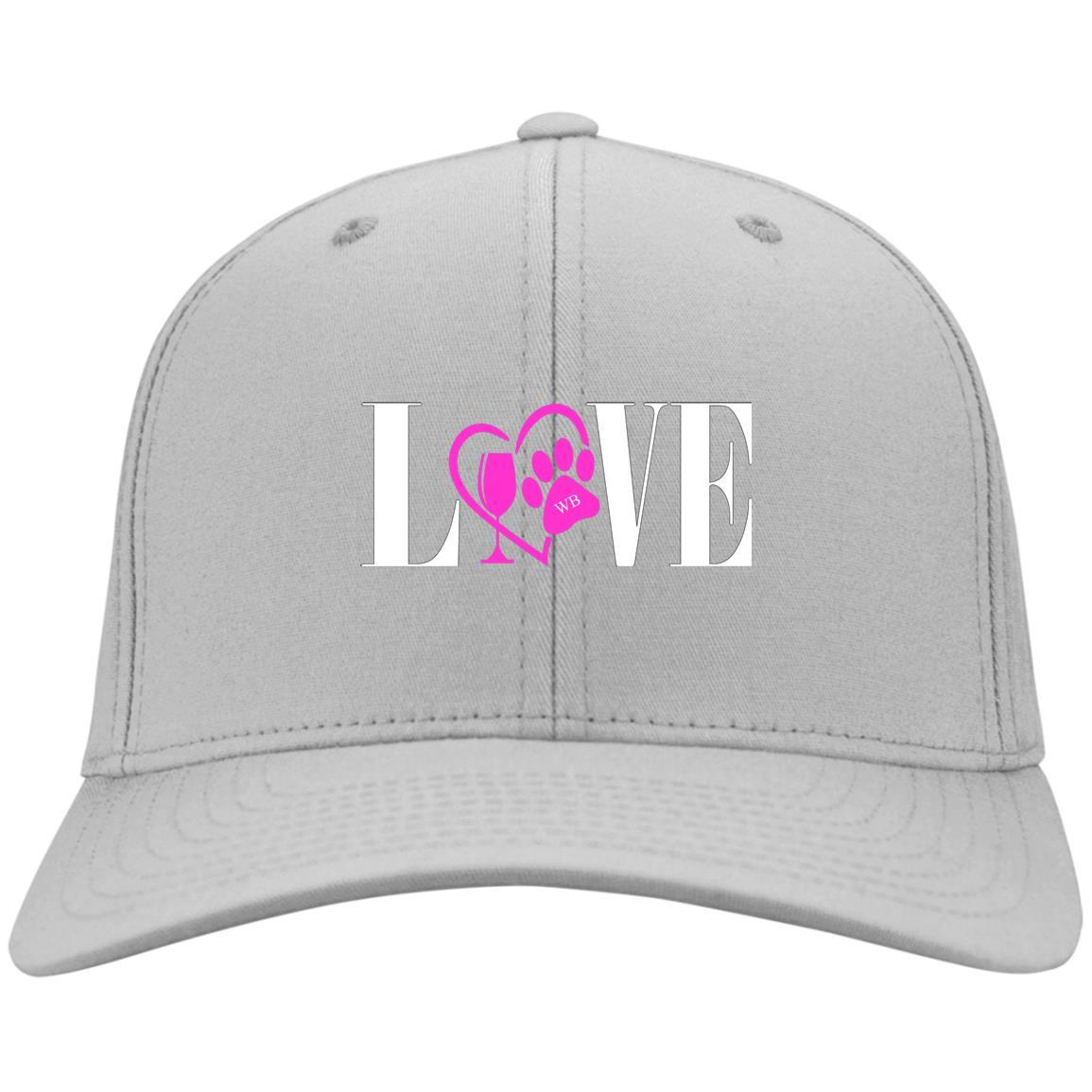 Hats Silver / One Size Winey Bitches Co Love Embroidered Twill Cap (Wht Letters) WineyBitchesCo