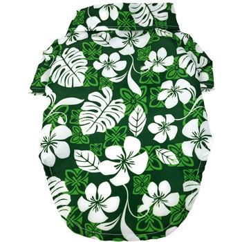 Doggie Hawaiian Camp Shirt -Tropical Green - Winey Bitches - Wine- Women- K9's