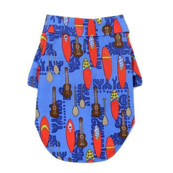 Doggie Hawaiian Camp Shirt - Ukuleles and Surfboards - Winey Bitches - Wine- Women- K9's