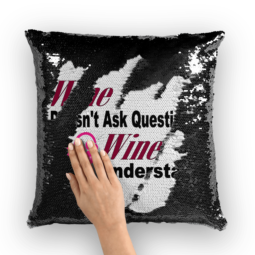 Wine Understands Collection Sequin Cushion Cover - WineyBitches.Co - Winey Bitches