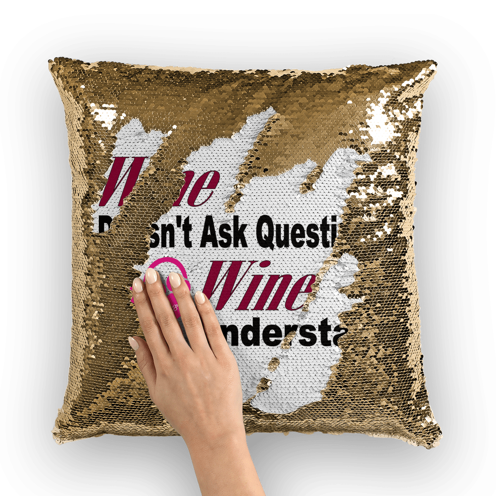 Wine Understands Collection Sequin Cushion Cover - WineyBitches.Co - Winey Bitches