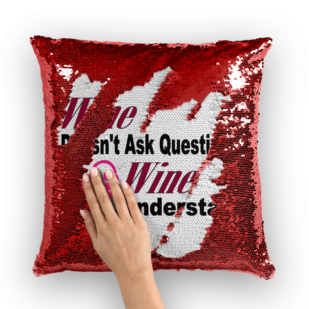 Wine Understands Collection Sequin Cushion Cover - WineyBitches.Co - Winey Bitches