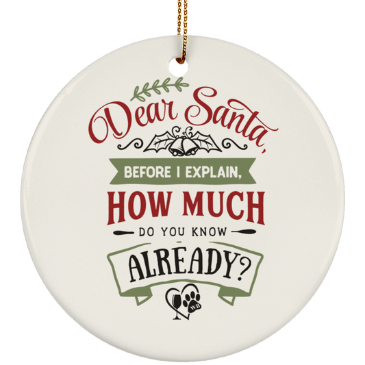 Housewares White / One Size SUBORNC Ceramic Circle Ornament WineyBitchesCo