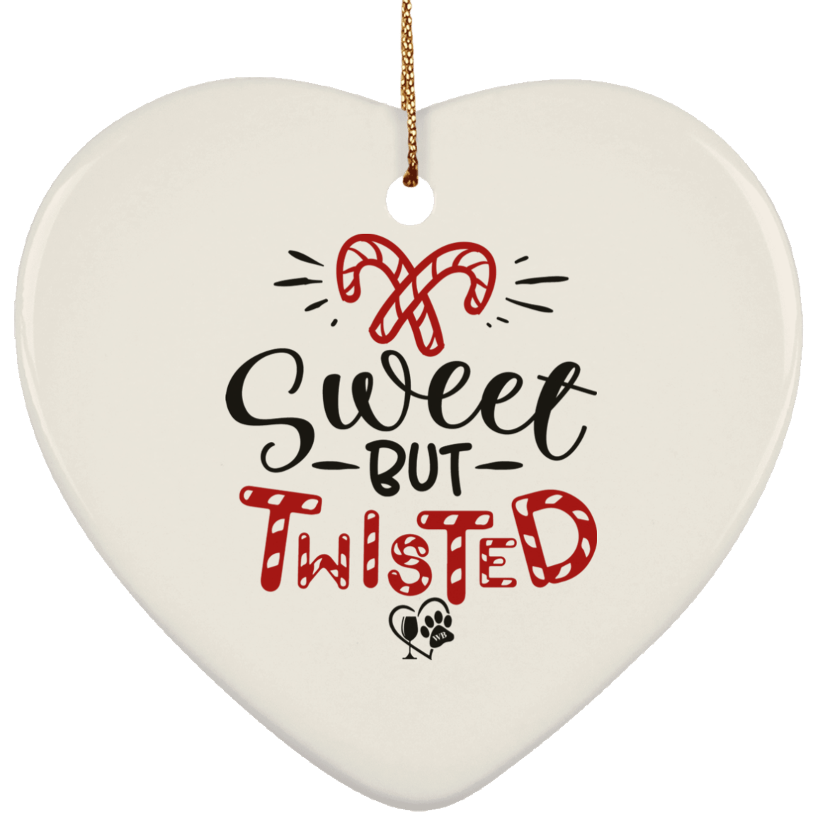 Housewares White / One Size SUBORNH Ceramic Heart Ornament WineyBitchesCo