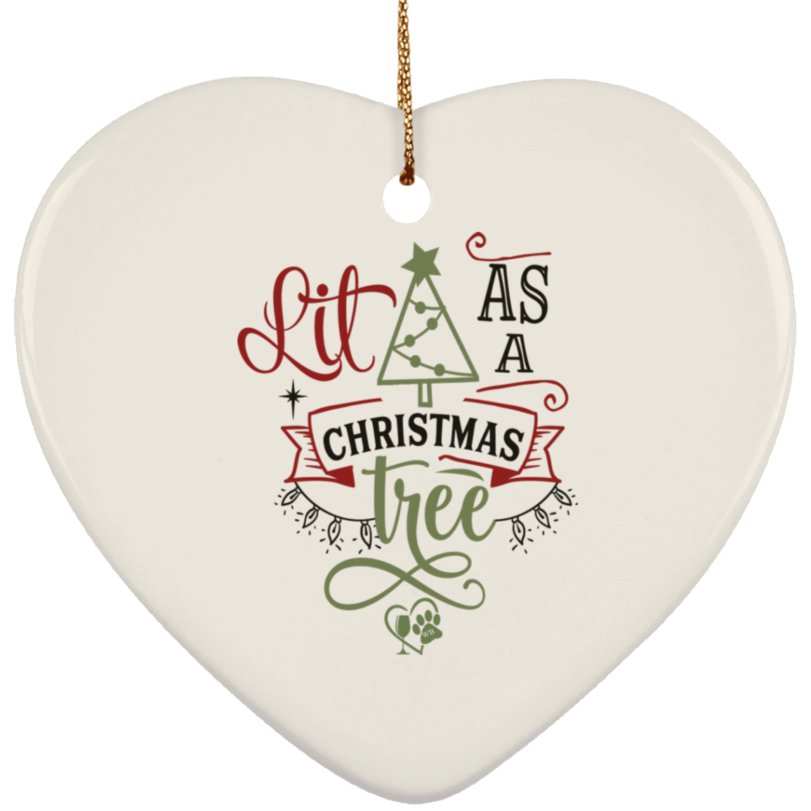Housewares White / One Size SUBORNH Ceramic Heart Ornament WineyBitchesCo