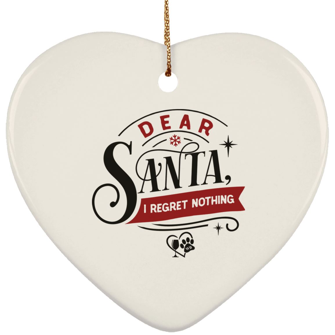 Housewares White / One Size SUBORNH Ceramic Heart Ornament WineyBitchesCo
