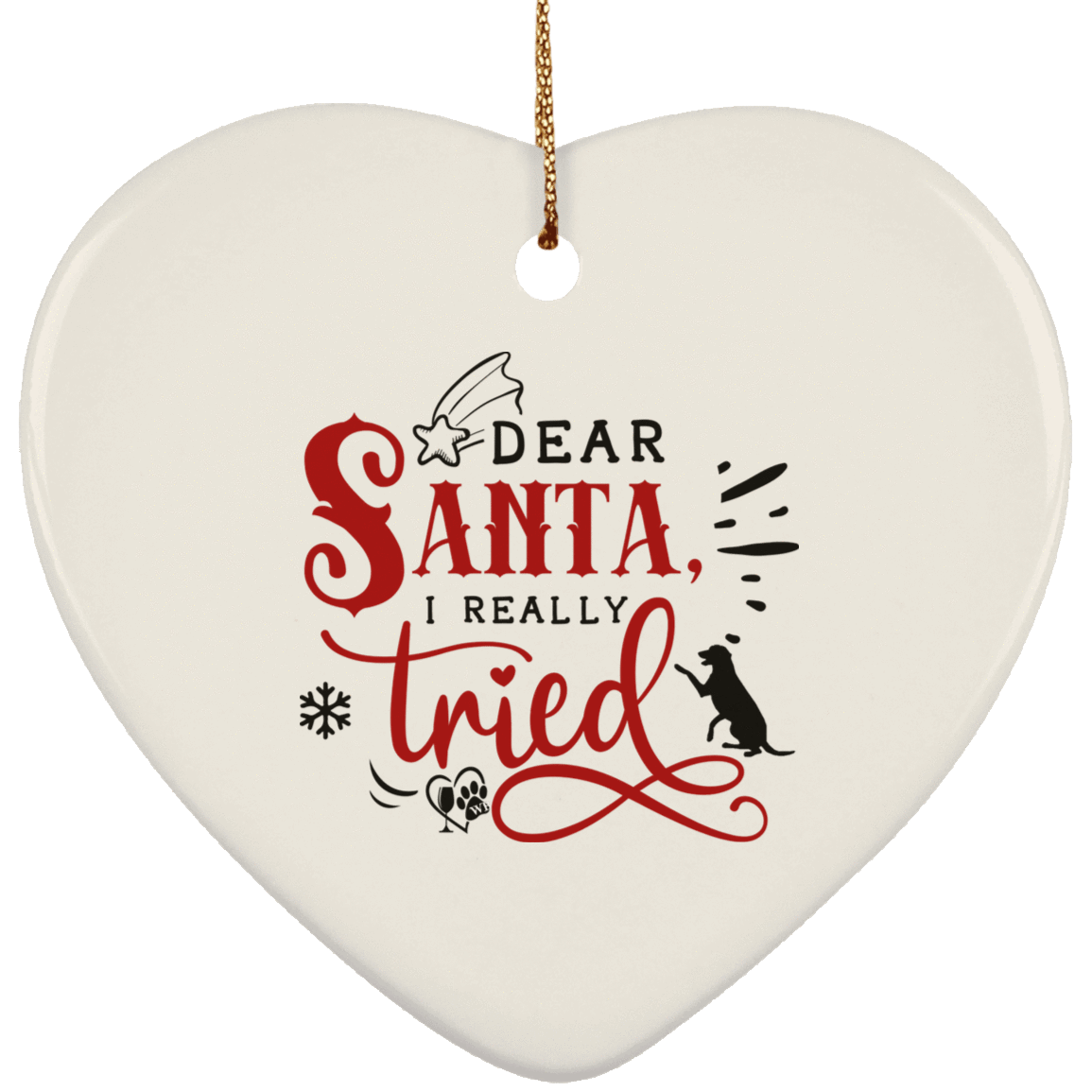 Housewares White / One Size SUBORNH Ceramic Heart Ornament WineyBitchesCo
