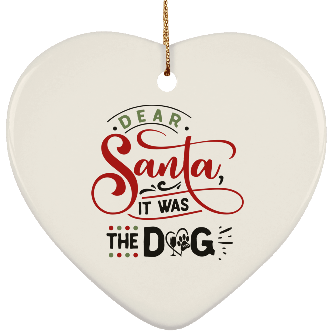 Housewares White / One Size SUBORNH Ceramic Heart Ornament WineyBitchesCo