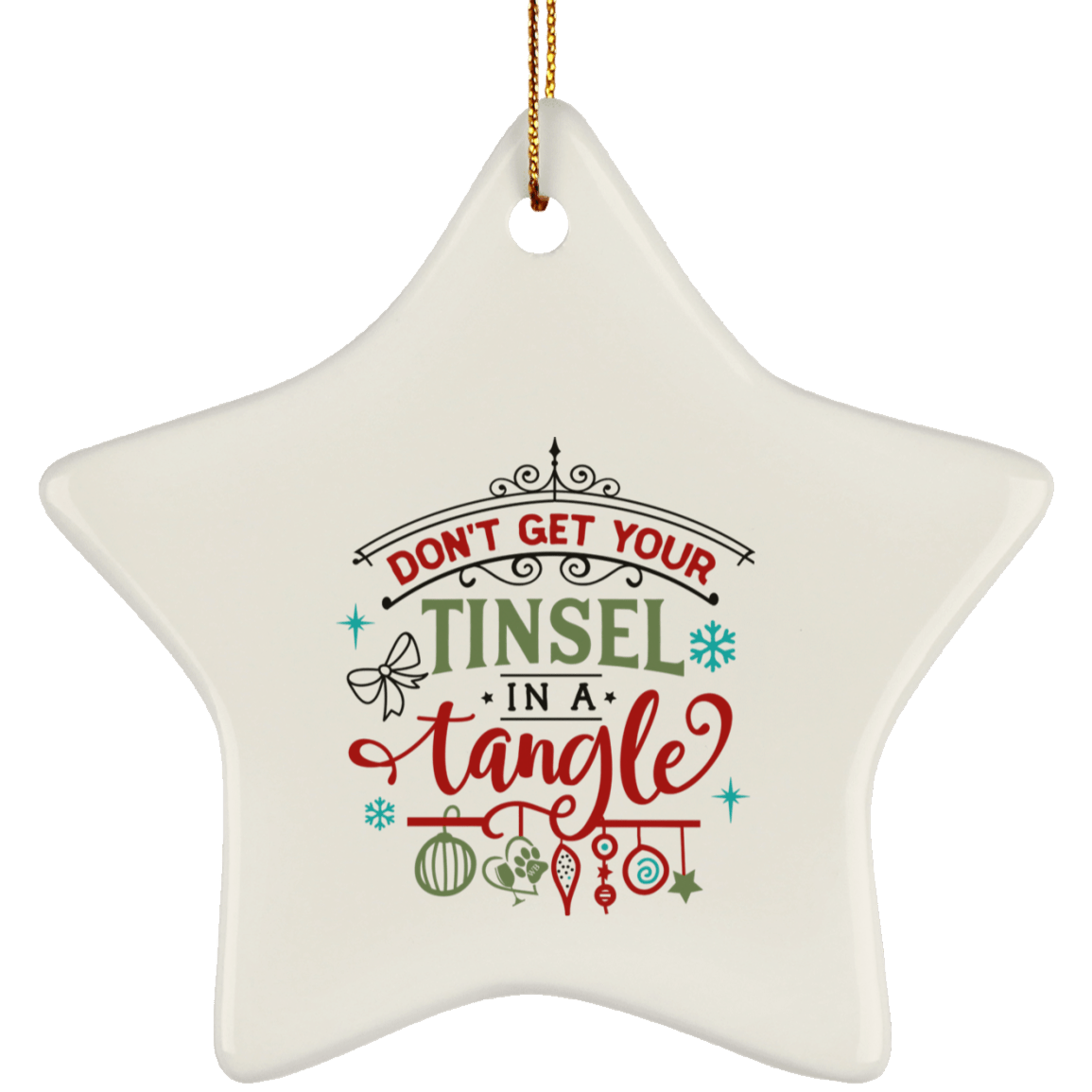 Housewares White / One Size SUBORNS Ceramic Star Ornament WineyBitchesCo