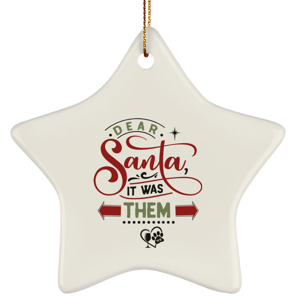 Housewares White / One Size SUBORNS Ceramic Star Ornament WineyBitchesCo
