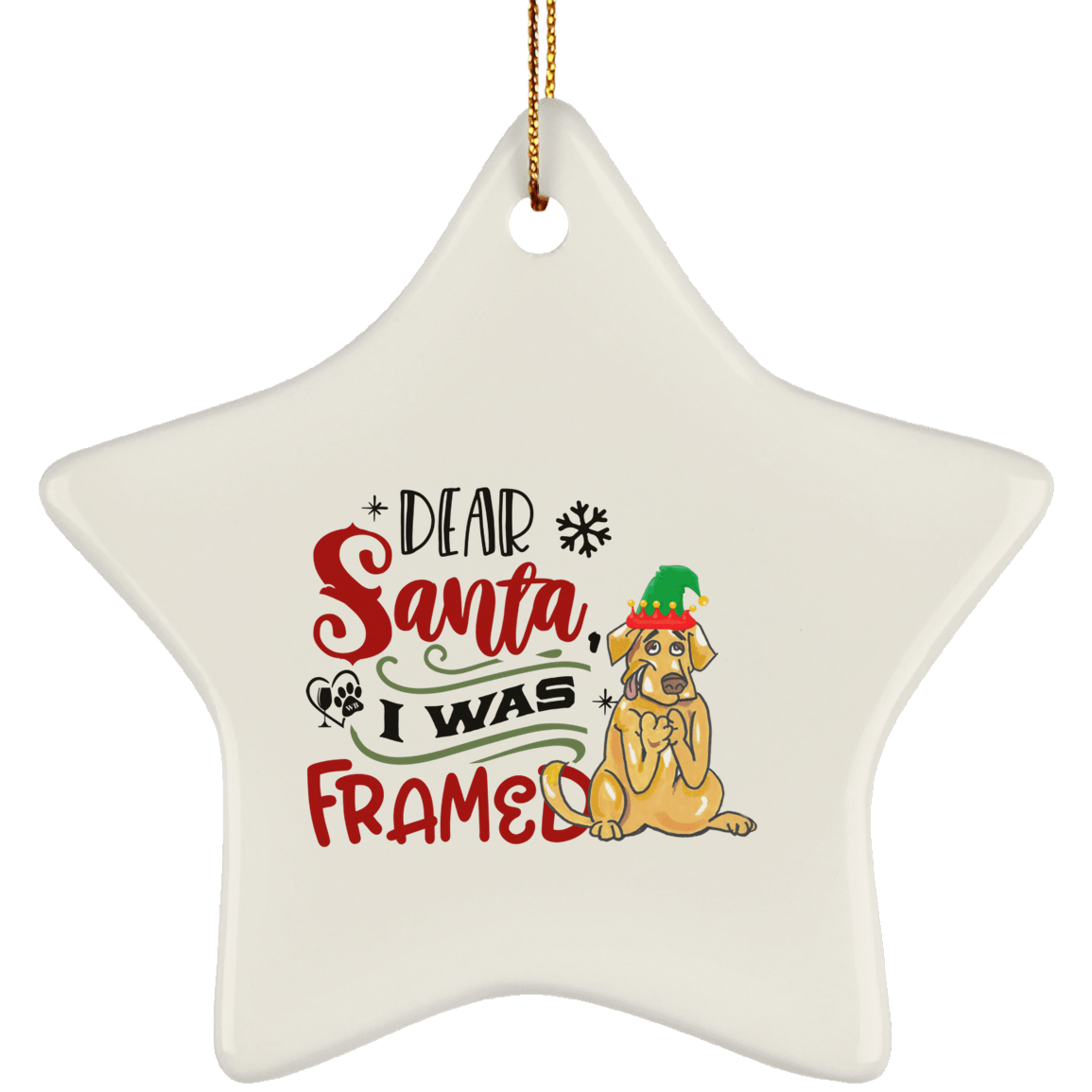 Housewares White / One Size SUBORNS Ceramic Star Ornament WineyBitchesCo