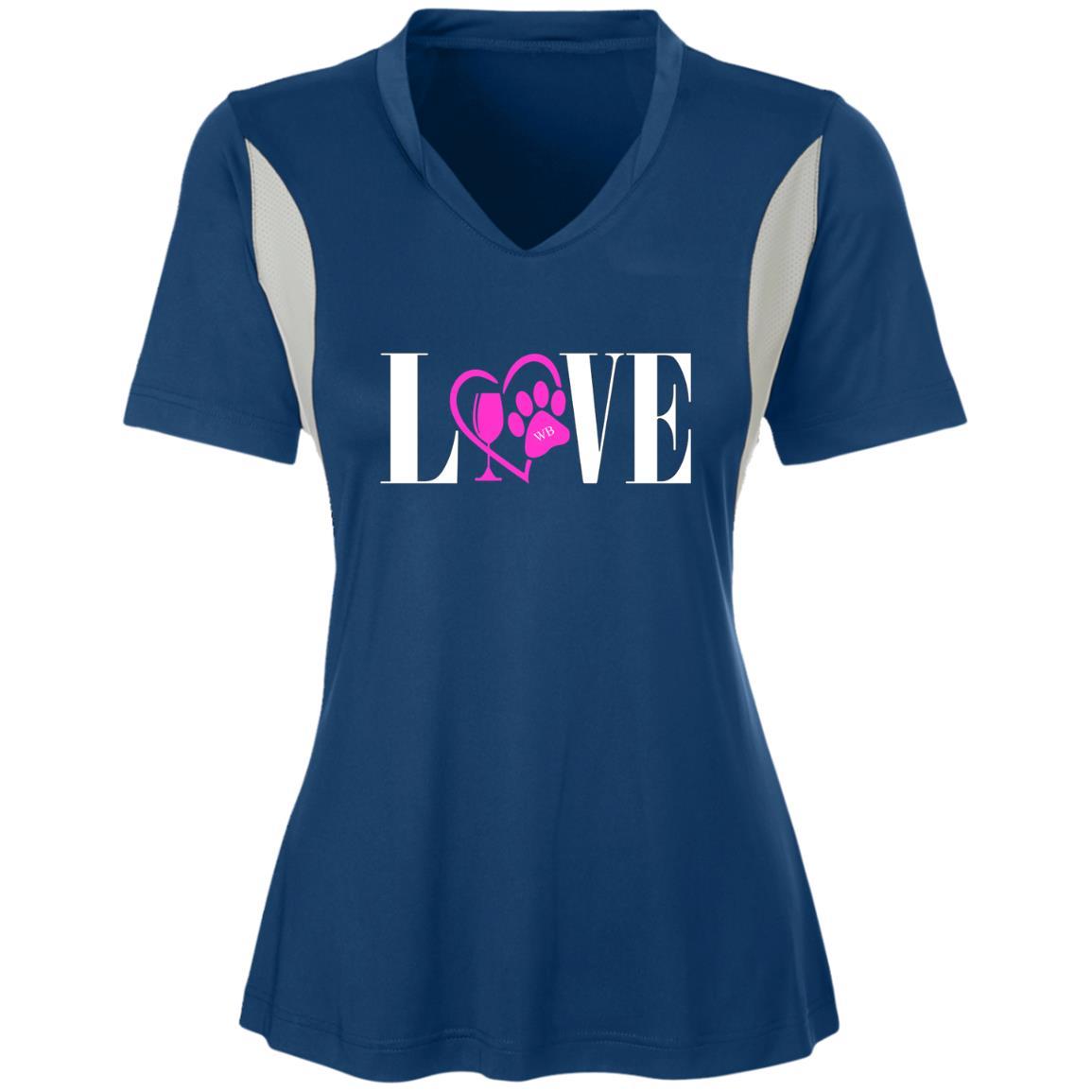Jerseys Dark Navy / X-Small WineyBitches.co "Love Paw" Collection -Wht Lettering Team 365 Ladies' All Sport Jersey WineyBitchesCo