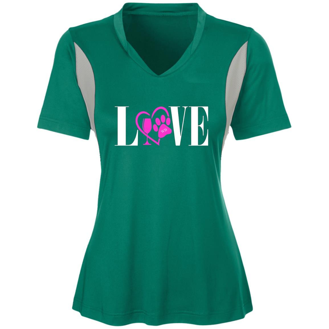 Jerseys Forest / X-Small WineyBitches.co "Love Paw" Collection -Wht Lettering Team 365 Ladies' All Sport Jersey WineyBitchesCo