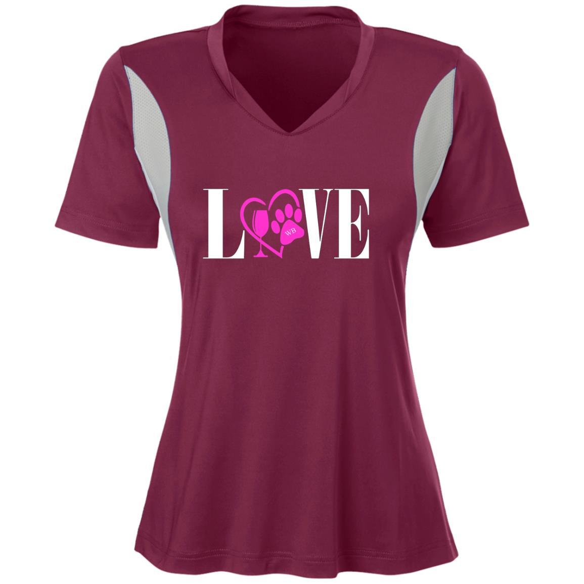 Jerseys Maroon / X-Small WineyBitches.co "Love Paw" Collection -Wht Lettering Team 365 Ladies' All Sport Jersey WineyBitchesCo