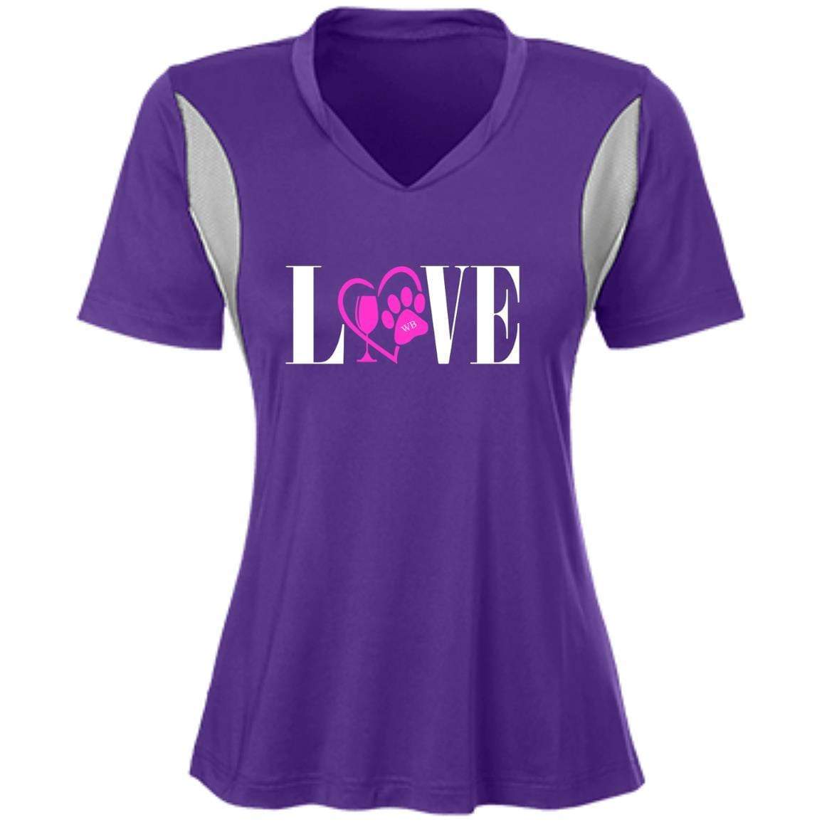 Jerseys Purple / X-Small WineyBitches.co "Love Paw" Collection -Wht Lettering Team 365 Ladies' All Sport Jersey WineyBitchesCo