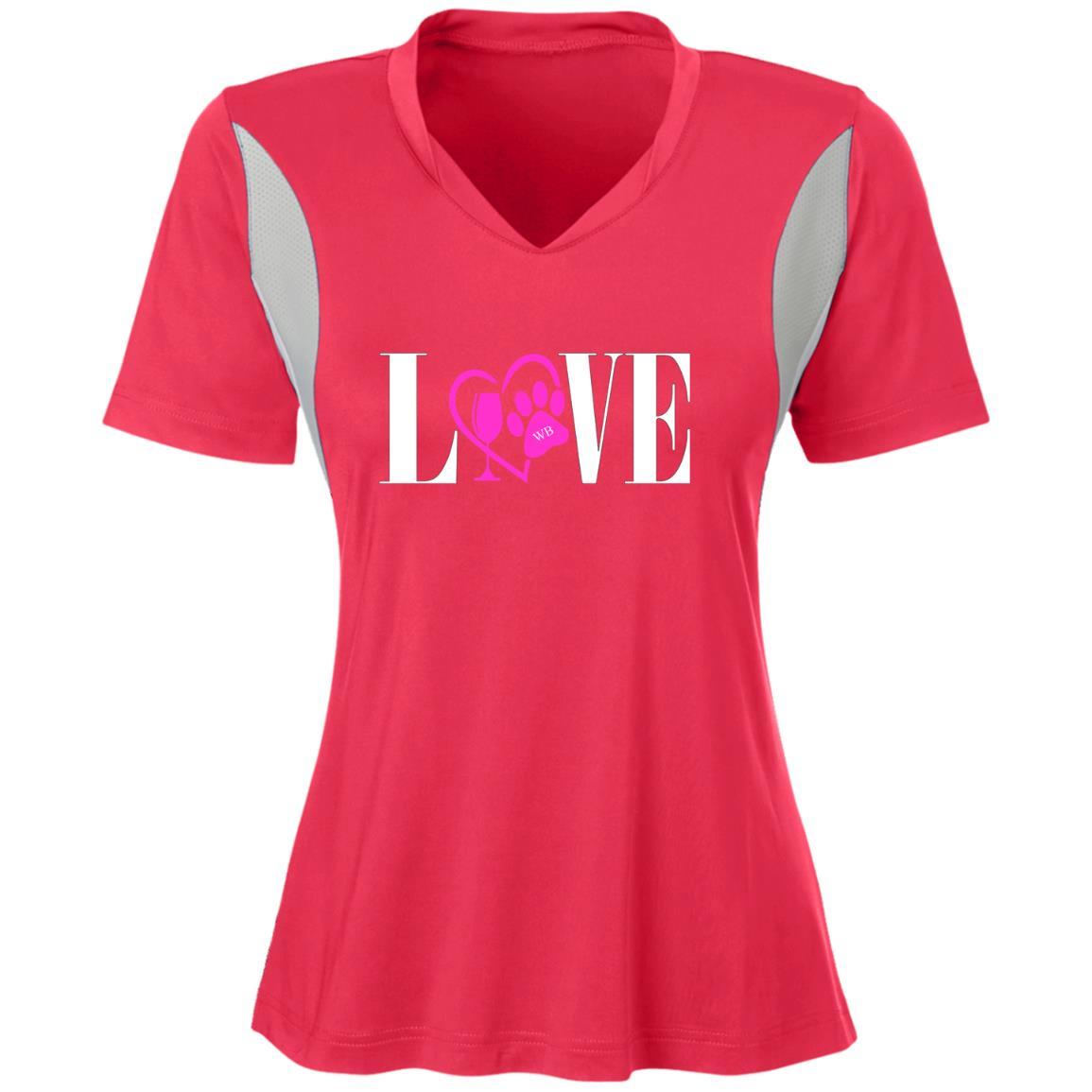 Jerseys Red / X-Small WineyBitches.co "Love Paw" Collection -Wht Lettering Team 365 Ladies' All Sport Jersey WineyBitchesCo