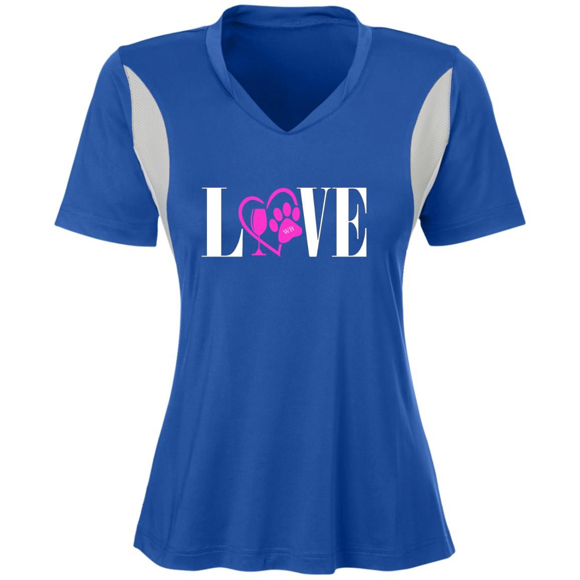 Jerseys Royal / X-Small WineyBitches.co "Love Paw" Collection -Wht Lettering Team 365 Ladies' All Sport Jersey WineyBitchesCo