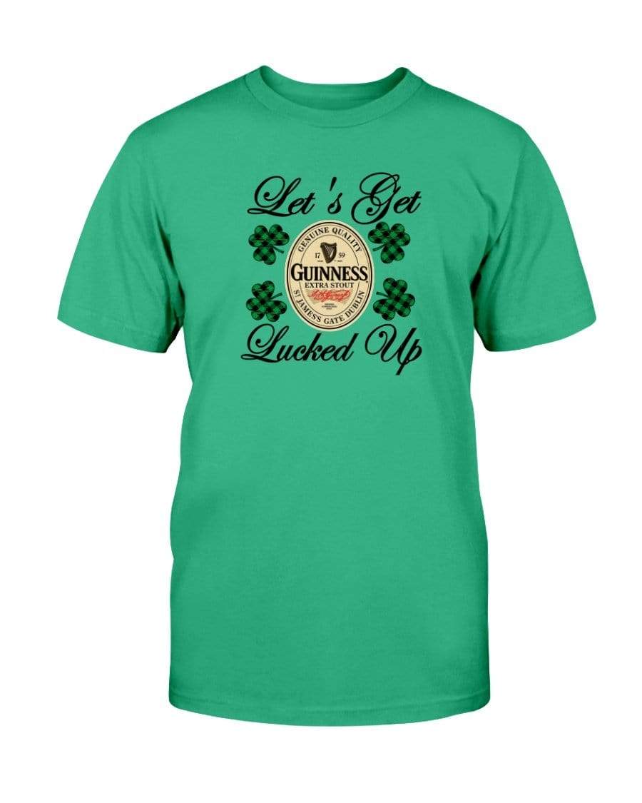 Shirts Antque Irish Green / S Winey Bitches Co "Let's Get Lucked Up" Guinness Ultra Cotton T-Shirt WineyBitchesCo