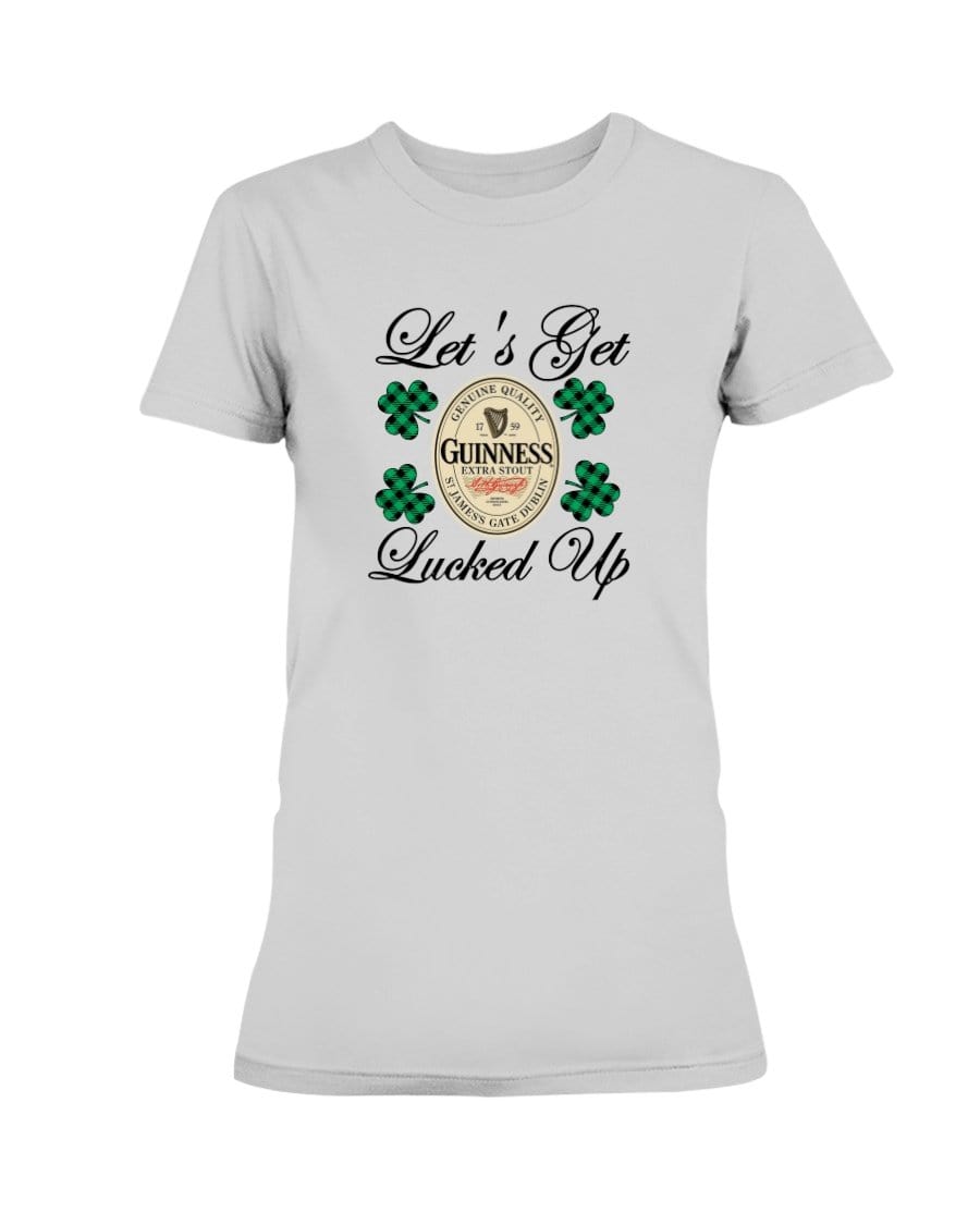 Shirts Ash Grey / S Winey Bitches Co "Let's Get Lucked Up" Guinness Ladies Missy T-Shirt WineyBitchesCo