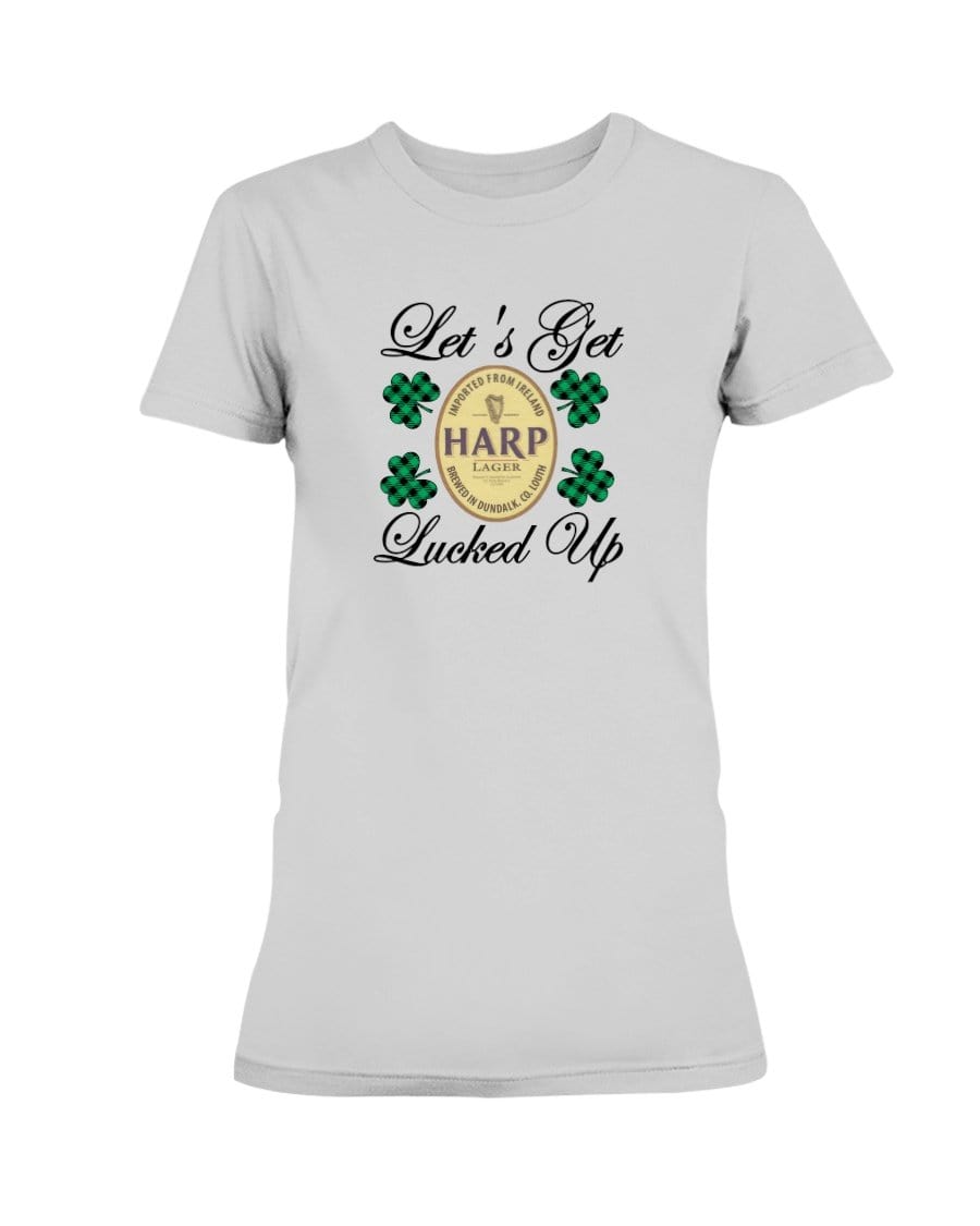 Shirts Ash Grey / S Winey Bitches Co "Let's Get Lucked Up" Harp Ladies Missy T-Shirt WineyBitchesCo