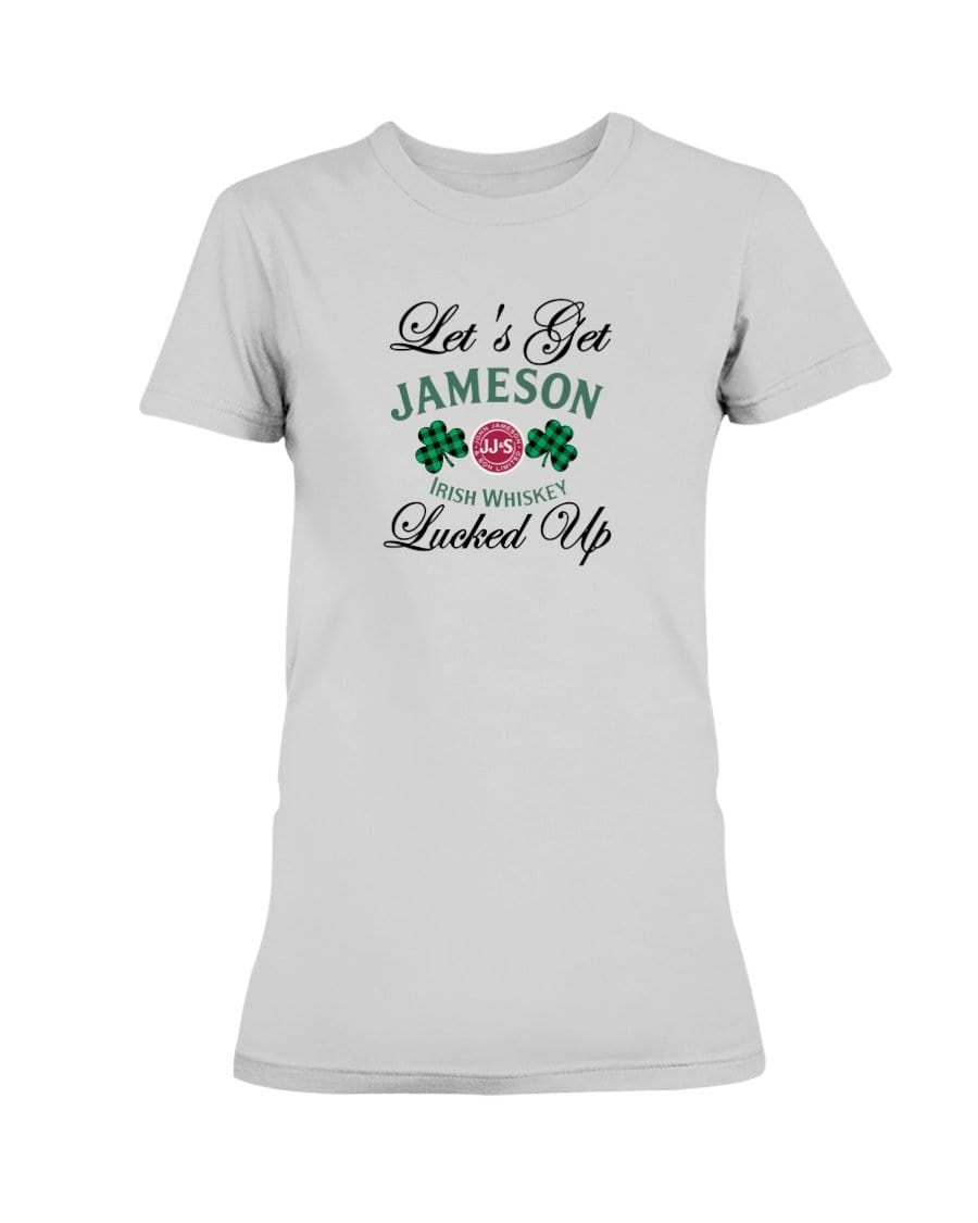 Shirts Ash Grey / S Winey Bitches Co "Let's Get Lucked Up" Jameson Ladies Missy T-Shirt WineyBitchesCo