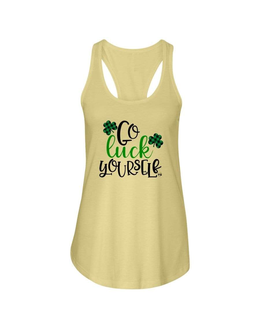 Shirts Banana Cream / XS Winey Bitches Co "Go Luck Yourself" Ladies Racerback Tank Top* WineyBitchesCo