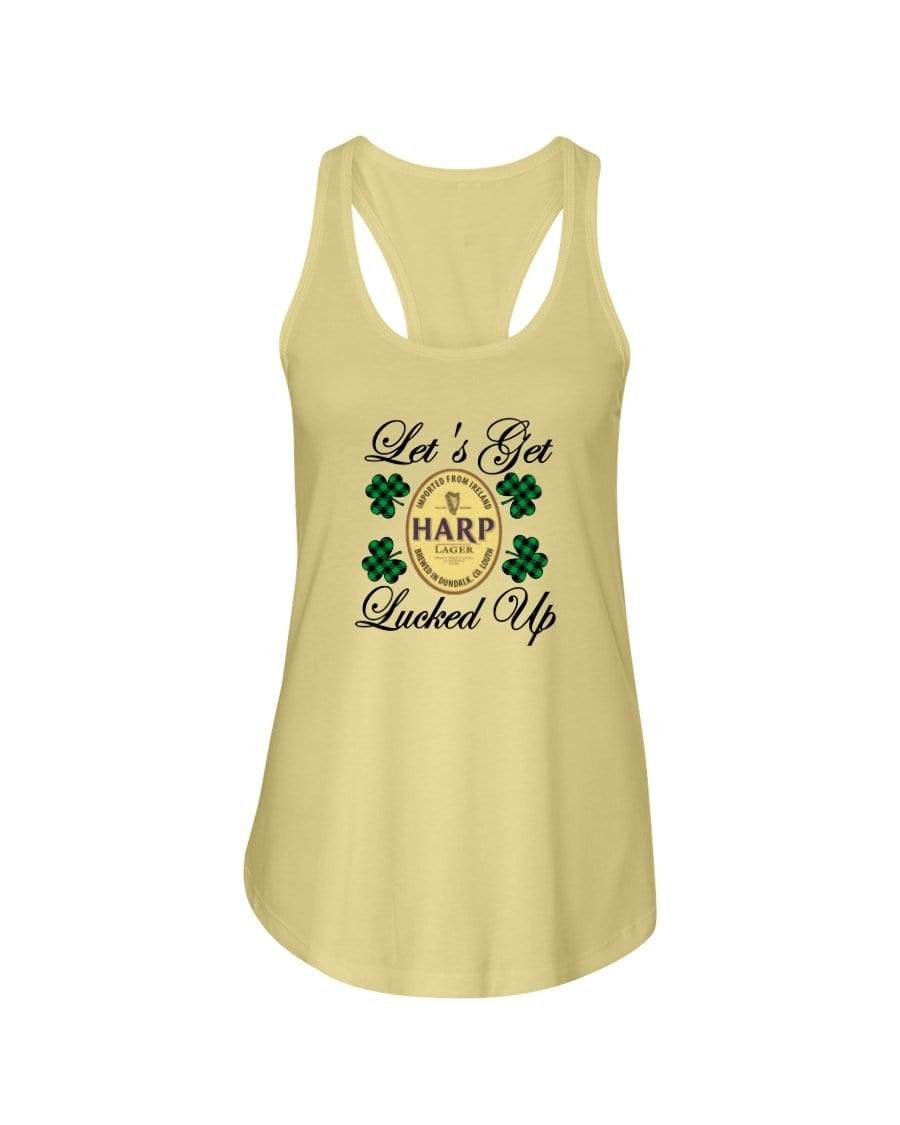 Shirts Banana Cream / XS Winey Bitches Co "Let's Get Lucked Up" Harp Ladies Racerback Tank Top* WineyBitchesCo