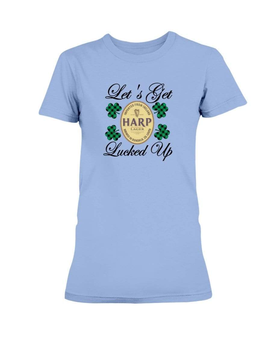 Shirts Carolina Blue / S Winey Bitches Co "Let's Get Lucked Up" Harp Ladies Missy T-Shirt WineyBitchesCo